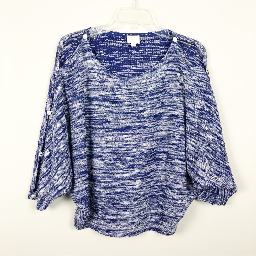 Anthropologie Postmark Heathered Blue Malu sweater
